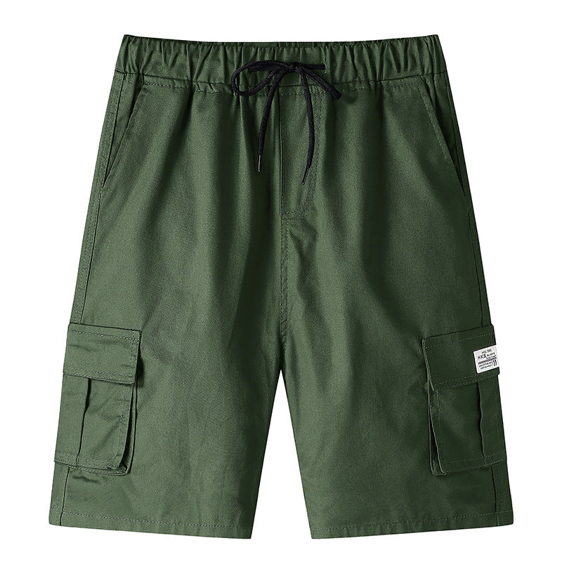 2025 Summer Cross-Border God of War Cargo Pants, Ice Silk Cotton Anti-Bulging Diamond Pants, Five-Dimensional Killing Student Style