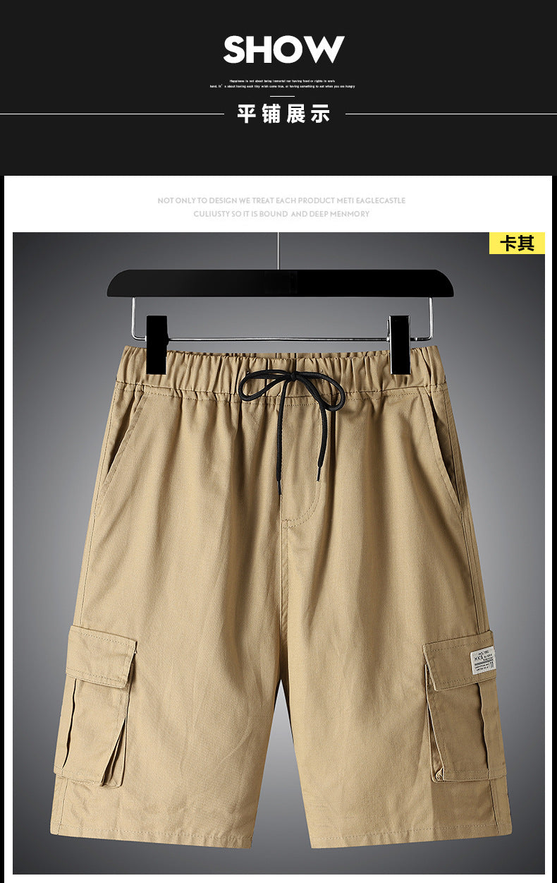 2025 Summer Cross-Border God of War Cargo Pants, Ice Silk Cotton Anti-Bulging Diamond Pants, Five-Dimensional Killing Student Style