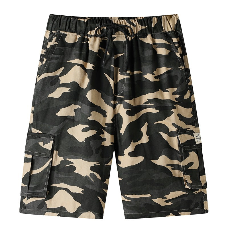 2025 Summer Cross-Border God of War Cargo Pants, Ice Silk Cotton Anti-Bulging Diamond Pants, Five-Dimensional Killing Student Style