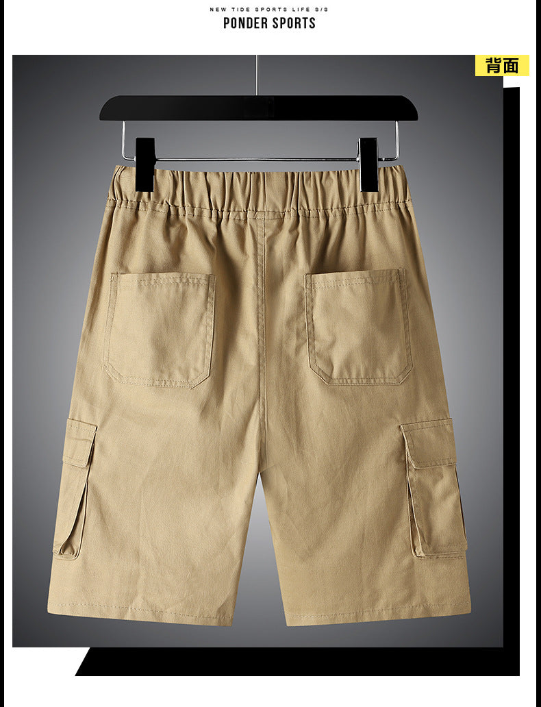 2025 Summer Cross-Border God of War Cargo Pants, Ice Silk Cotton Anti-Bulging Diamond Pants, Five-Dimensional Killing Student Style