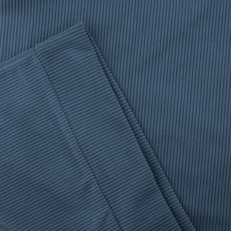 2025 Cross-Border Men's Clothing Hot-Selling Autum New Casual Stand-Up Collar Long-Sleeved Corduroy Color-Blocked Slim Sweatshirt for Men