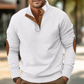 2025 Cross-Border Men's Clothing Hot-Selling Autum New Casual Stand-Up Collar Long-Sleeved Corduroy Color-Blocked Slim Sweatshirt for Men