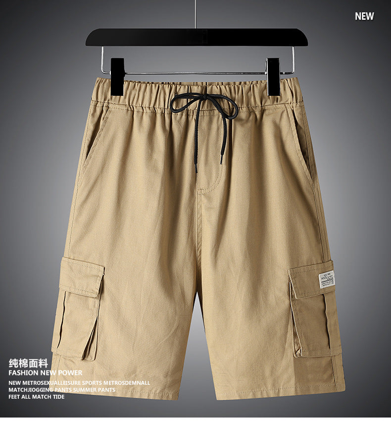 2025 Summer Cross-Border God of War Cargo Pants, Ice Silk Cotton Anti-Bulging Diamond Pants, Five-Dimensional Killing Student Style
