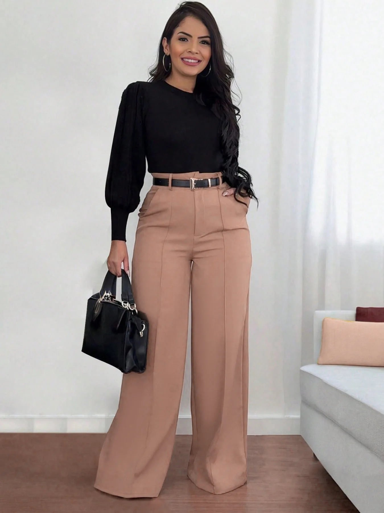 2026 Fashion Dress Pants for Women Elegant High Waist Loose Straight Leg Pants Spring Autumn Office Lady Casual Trousers Clothes