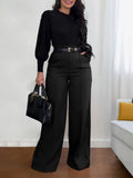 2026 Fashion Dress Pants for Women Elegant High Waist Loose Straight Leg Pants Spring Autumn Office Lady Casual Trousers Clothes