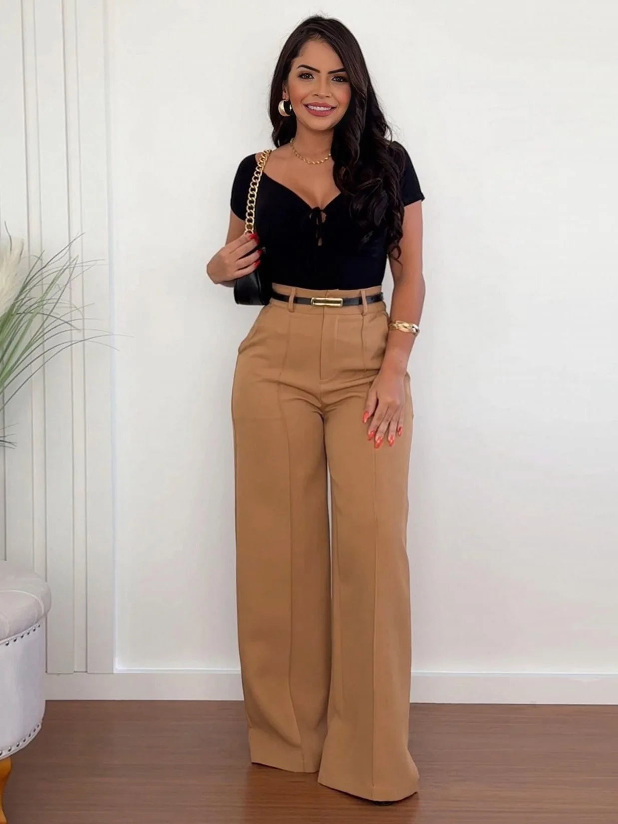2026 Fashion Dress Pants for Women Elegant High Waist Loose Straight Leg Pants Spring Autumn Office Lady Casual Trousers Clothes