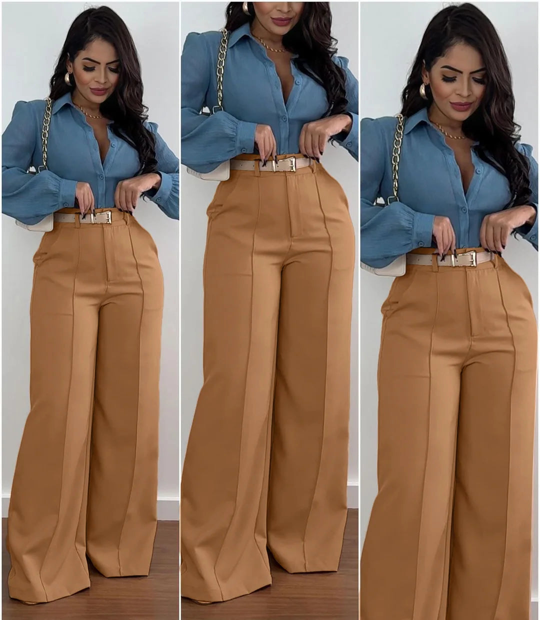 2026 Fashion Dress Pants for Women Elegant High Waist Loose Straight Leg Pants Spring Autumn Office Lady Casual Trousers Clothes