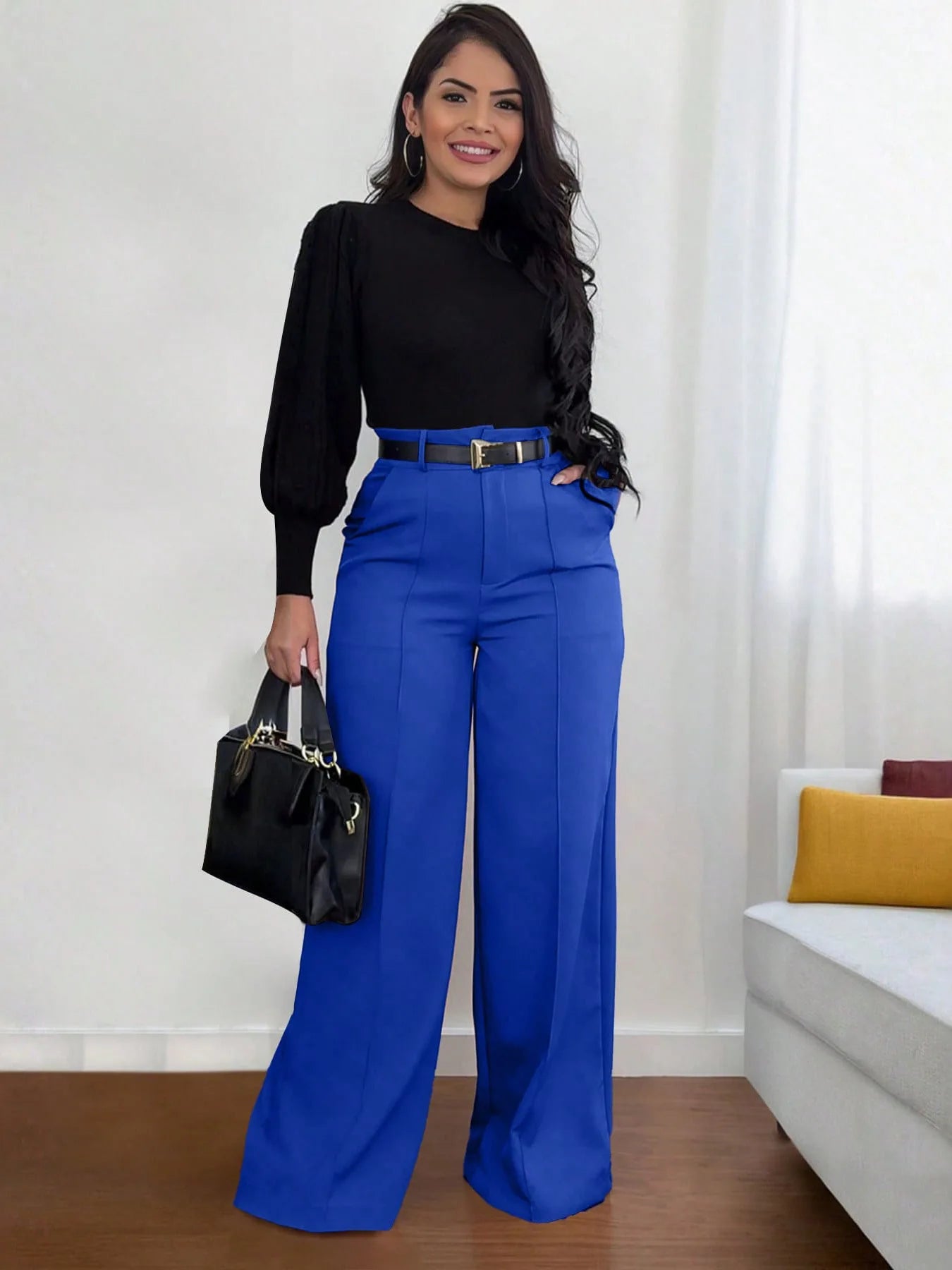 2026 Fashion Dress Pants for Women Elegant High Waist Loose Straight Leg Pants Spring Autumn Office Lady Casual Trousers Clothes