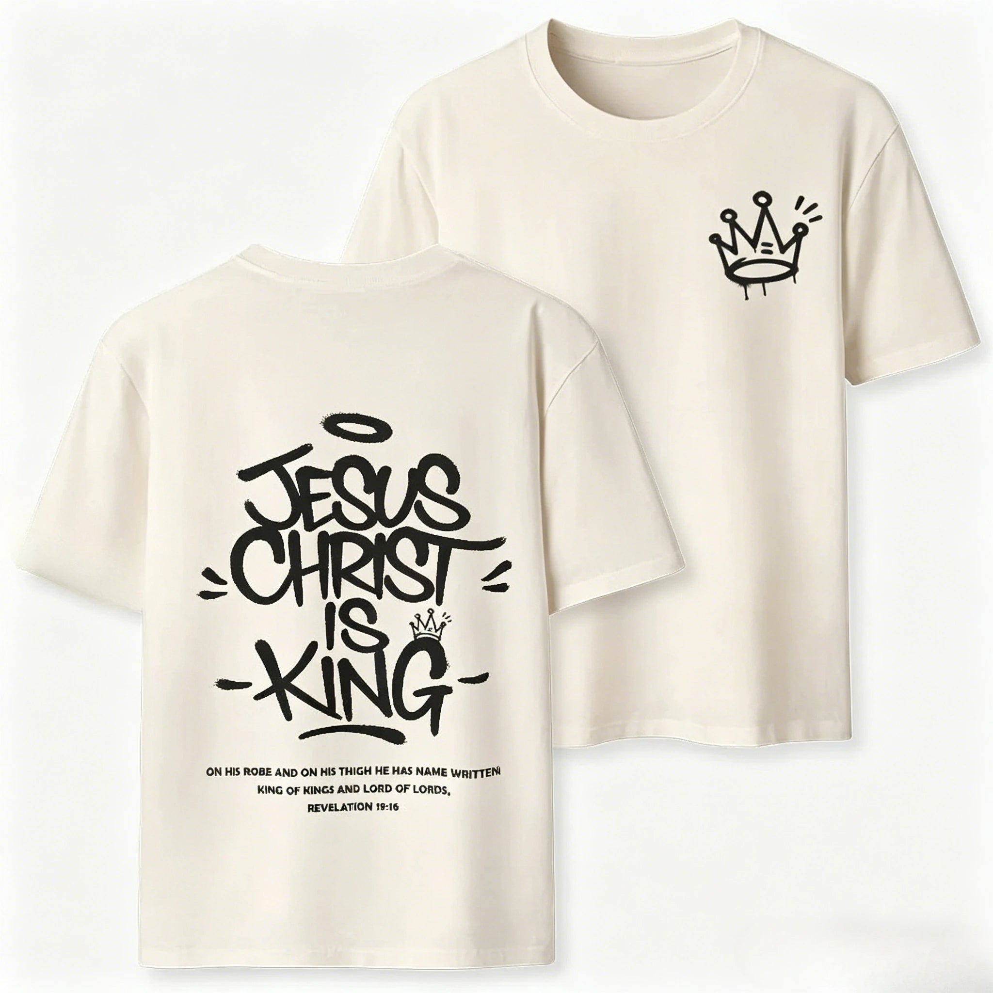 2026 New Style Jesus Christ Is King Christian High-quality Casual Breathable T-shirt for Both Men's Clothing Women Summer TShirt