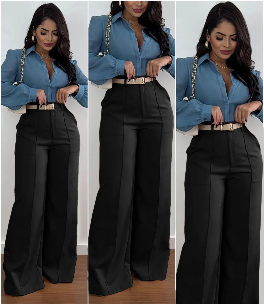 2026 Fashion Dress Pants for Women Elegant High Waist Loose Straight Leg Pants Spring Autumn Office Lady Casual Trousers Clothes