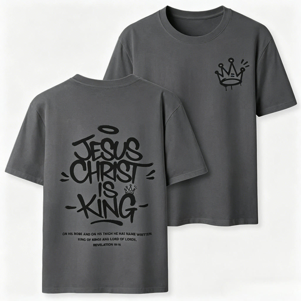 2026 New Style Jesus Christ Is King Christian High-quality Casual Breathable T-shirt for Both Men's Clothing Women Summer TShirt