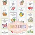 30pcs Bible Prayer Cards With Uplifting Illustration Scripture Verse For Daily Devotion,Gift For Sunday School,Bible Study Group