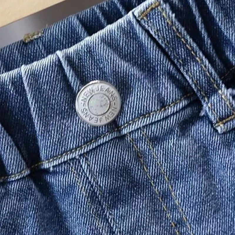 Children Jeans  Boys Cotton Print Splice Stretch Denim Pants Korean Teenage Trousers Wear Kids ClothingDenimRipped Spring Autum
