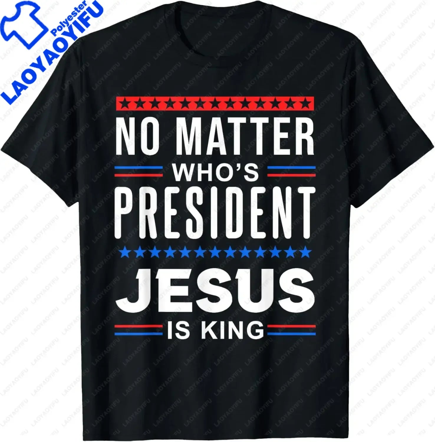 Christian Jesus Is King Design Crown T-Shirt Street Casual Couple Clothes T Shirts for Men Camisetas Streetwear