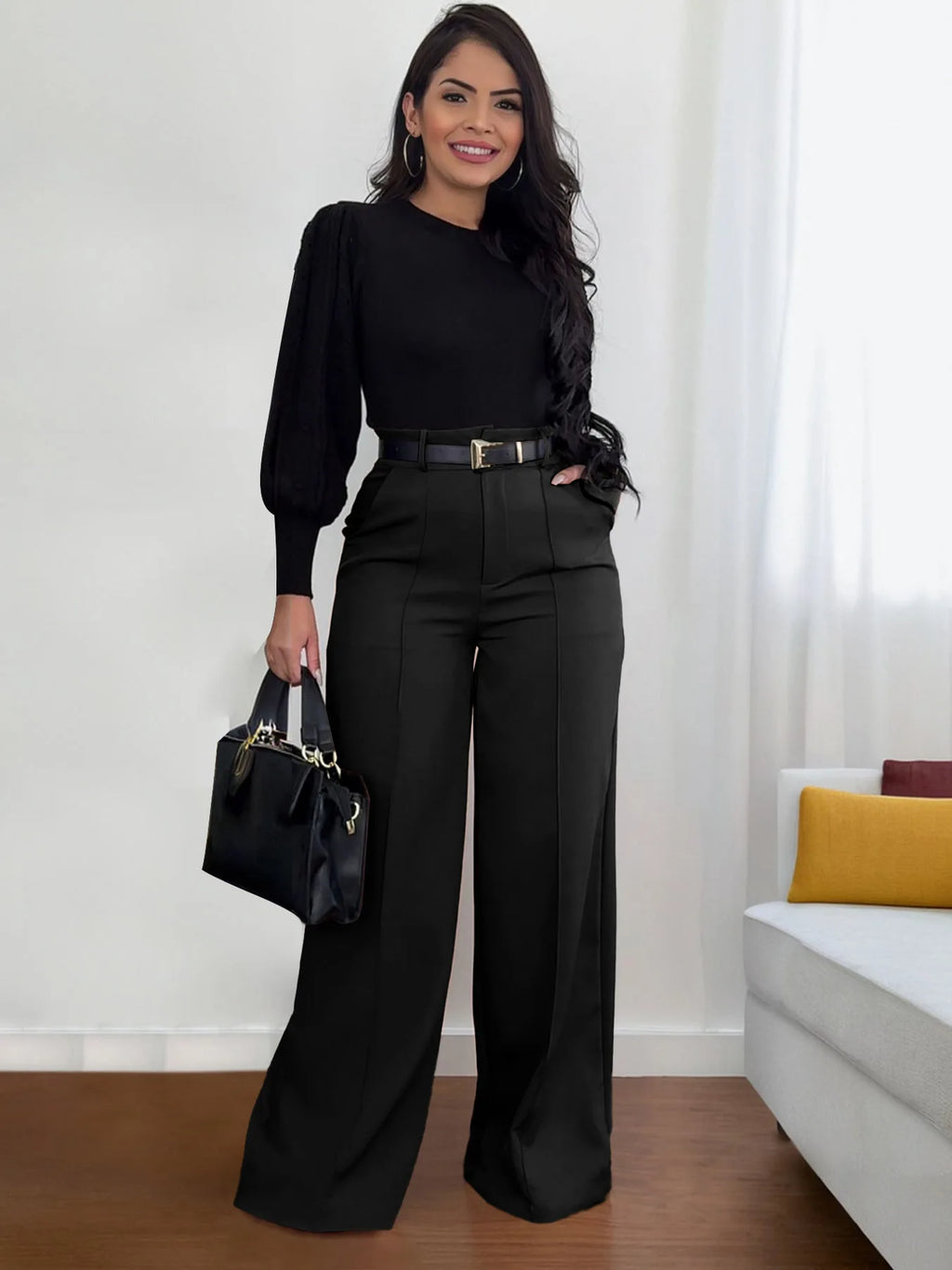 2026 Fashion Dress Pants for Women Elegant High Waist Loose Straight Leg Pants Spring Autumn Office Lady Casual Trousers Clothes