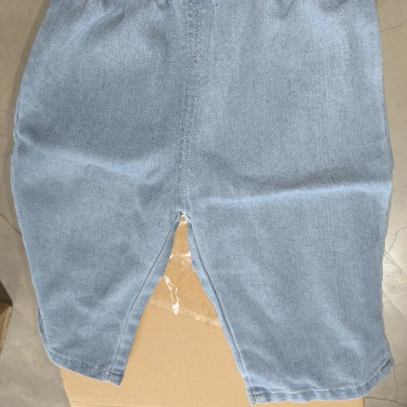 Children's Pants Denim Kids Pants Summer New Simple Fashion Baby Boy's Jeans Elastic Waist Casual Washed Pant