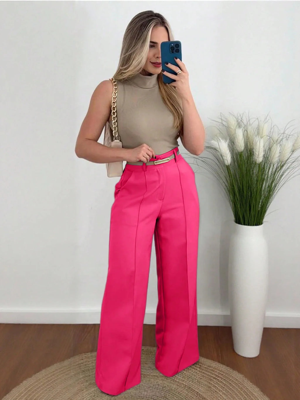2026 Fashion Dress Pants for Women Elegant High Waist Loose Straight Leg Pants Spring Autumn Office Lady Casual Trousers Clothes