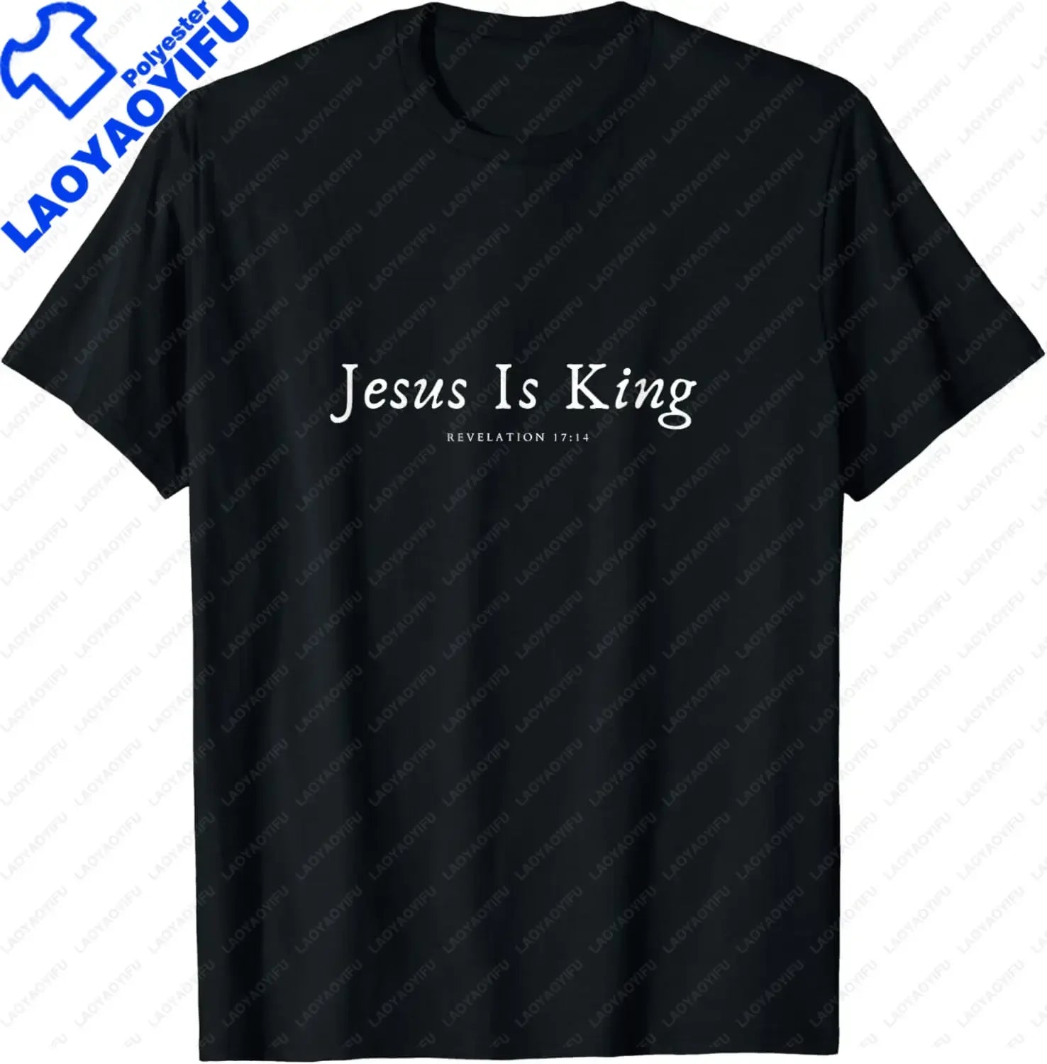 Christian Jesus Is King Design Crown T-Shirt Street Casual Couple Clothes T Shirts for Men Camisetas Streetwear