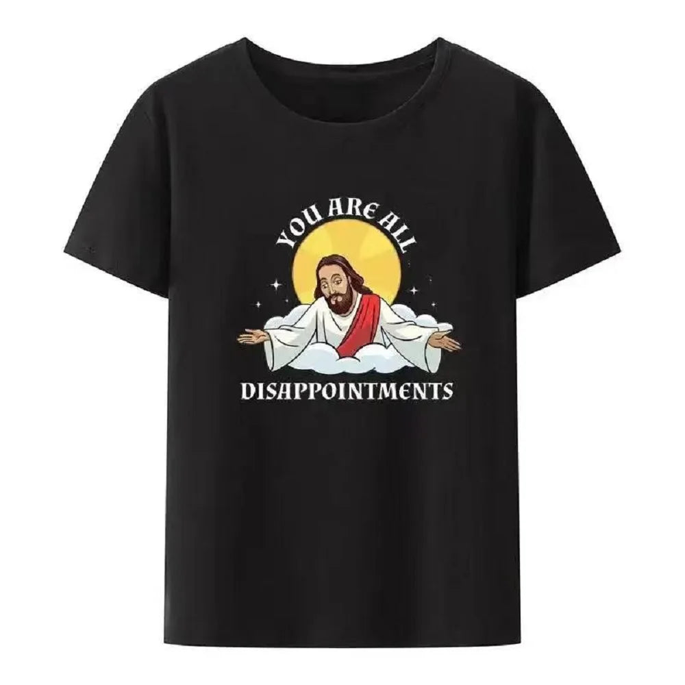 Christian I'll Be Back Funny Jesus Print T Shirt Women And Men Short-Sleeve O-neck Cool Style Y2k Streetwear Plus Size 80191