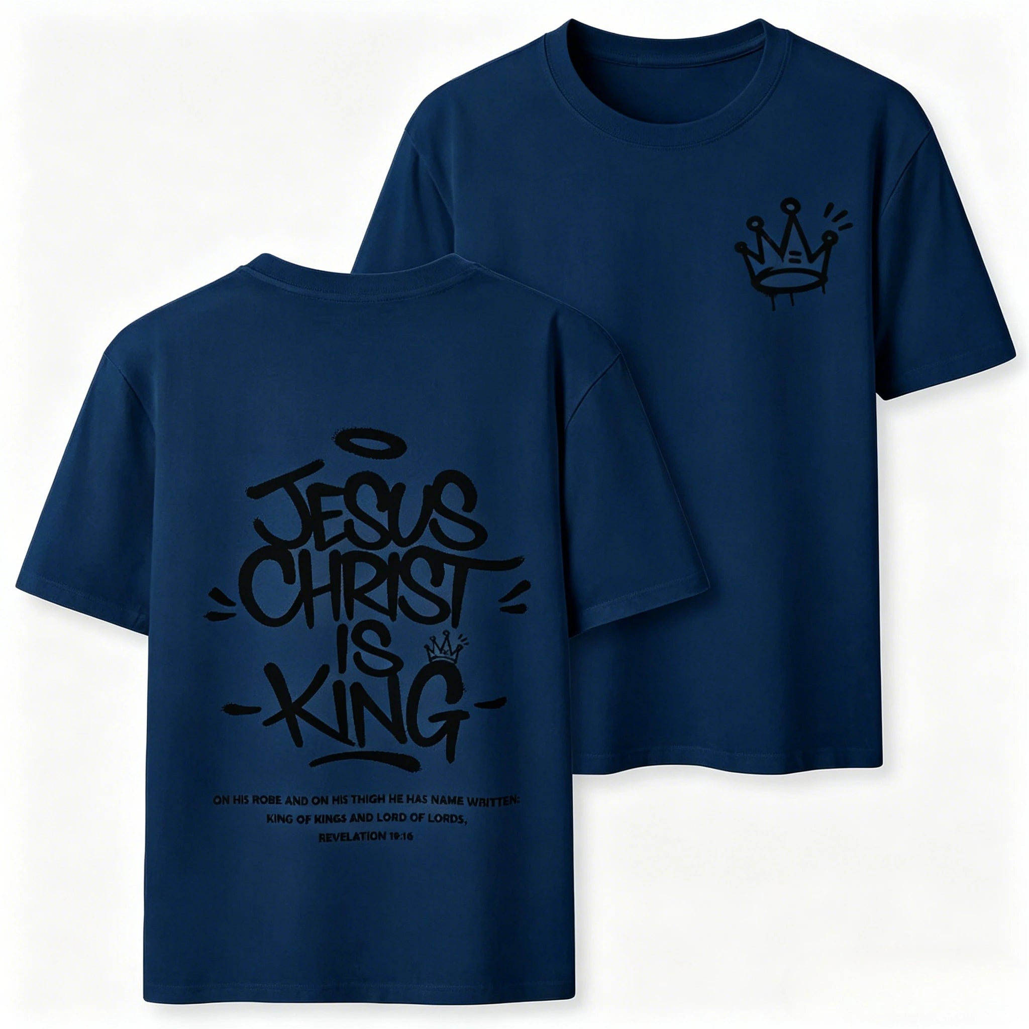 2026 New Style Jesus Christ Is King Christian High-quality Casual Breathable T-shirt for Both Men's Clothing Women Summer TShirt