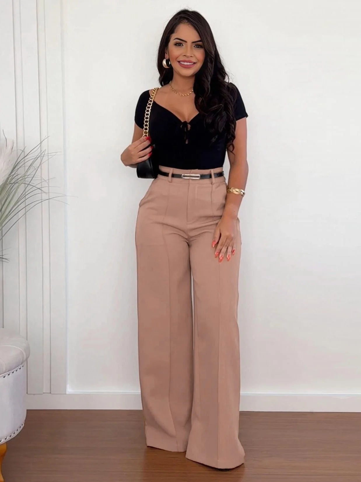 2026 Fashion Dress Pants for Women Elegant High Waist Loose Straight Leg Pants Spring Autumn Office Lady Casual Trousers Clothes