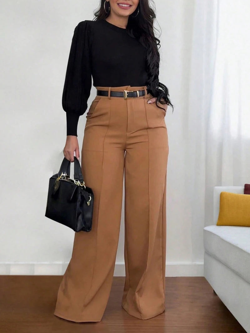 Autumn 2025 New Fashion Women's Commute Khaki Drapey Pants Versatile Long Trousers Fashionable Business Casual