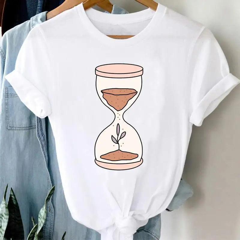 Letters Ins Clothing Women Printed European Sleeve T-shirt Tops Women Clothing Harajuku Short Sleeve Casual Aesthetic Clothes
