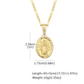 Classic Virgin Mary Prayer Pendant Necklace for Men Women, Silver Gold Color Metal Necklace, Religious Amulet Jewelry Unisex